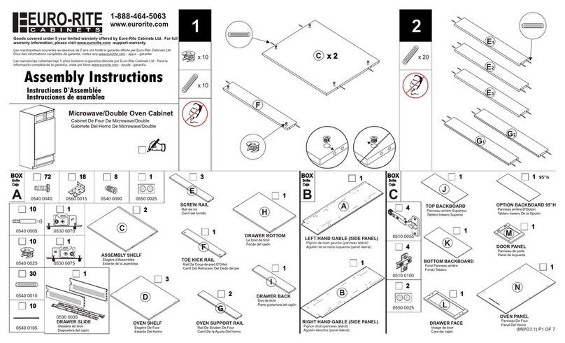 Euro-Rite Cabinets Microwave/Double Oven Cabinet Assembly instructions Euro-Rite Cabinets Microwave/Double Oven Cabinet Assembly instructions