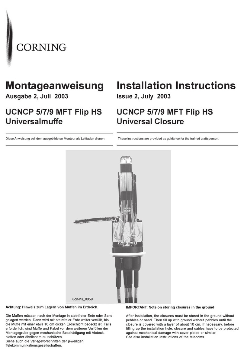 CORNING UCNCP 5 MFT Flip HS Series installation instructions CORNING UCNCP 5 MFT Flip HS Series installation instructions