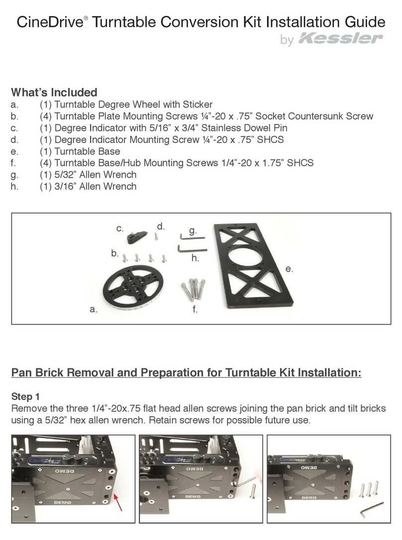 Kessler CineDrive Turntable Conversion Kit installation guide