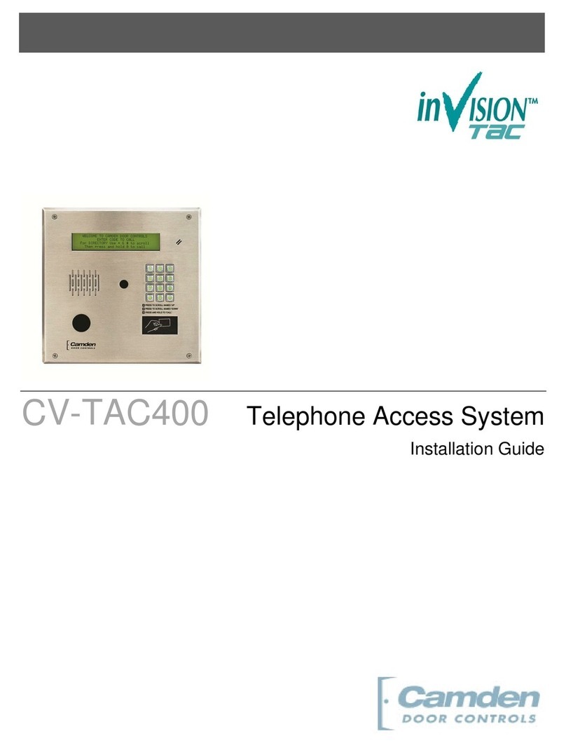 CAMDEN Invision TAC Series installation guide