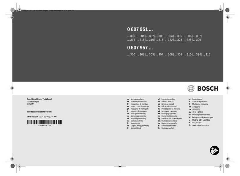 Bosch 0 607 951 Series User manual