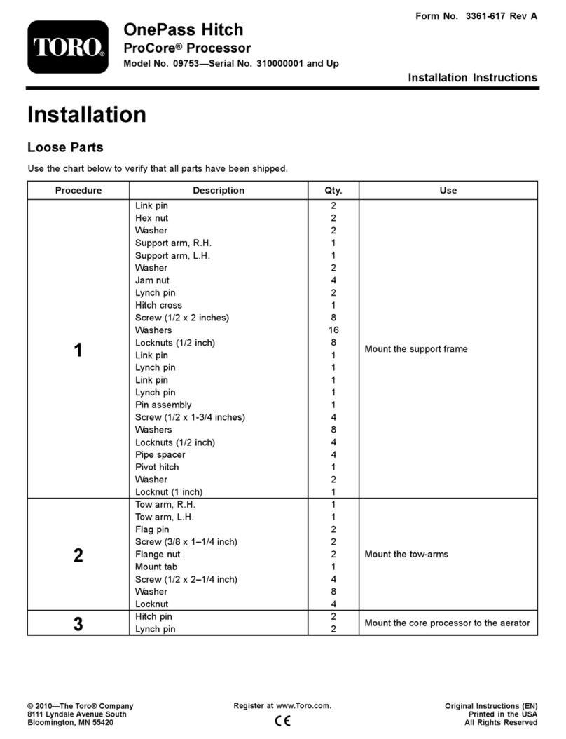 Toro ProCore 09753 installation instructions