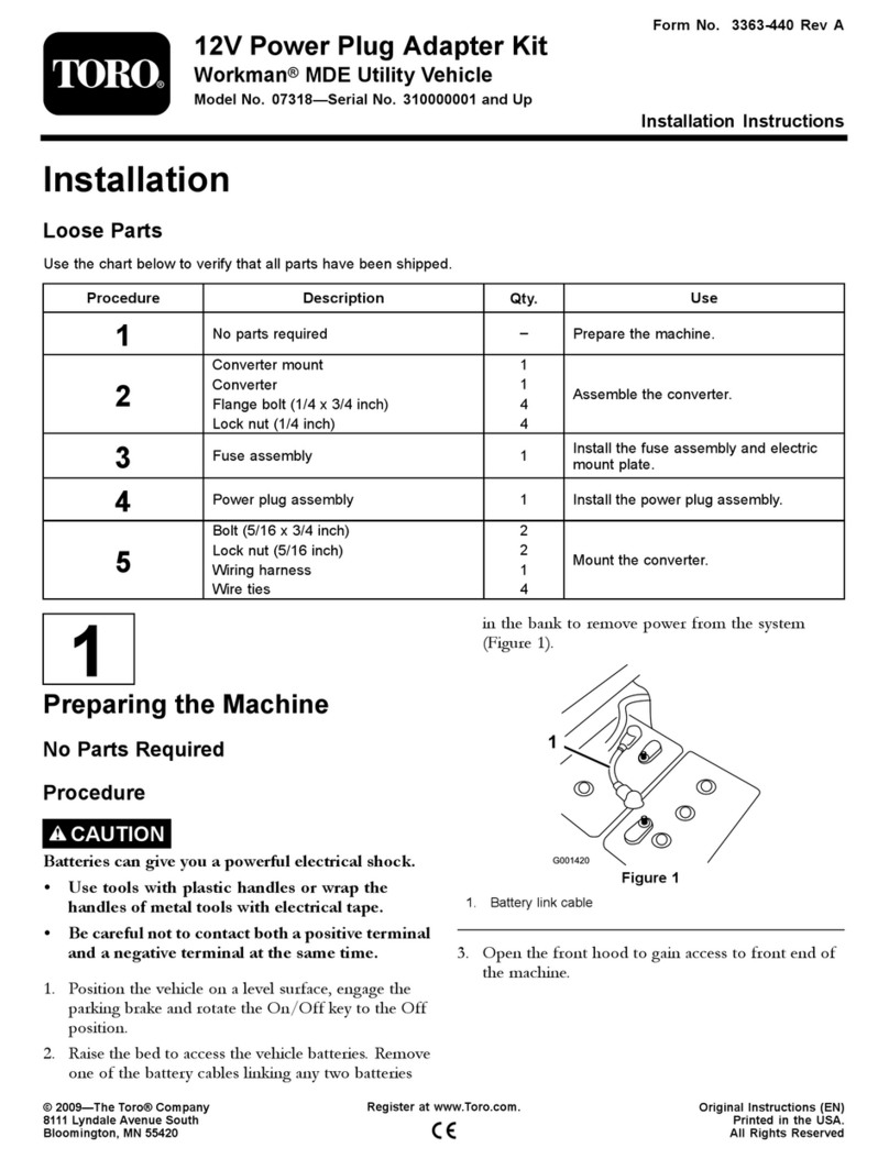 Toro 07318 installation instructions