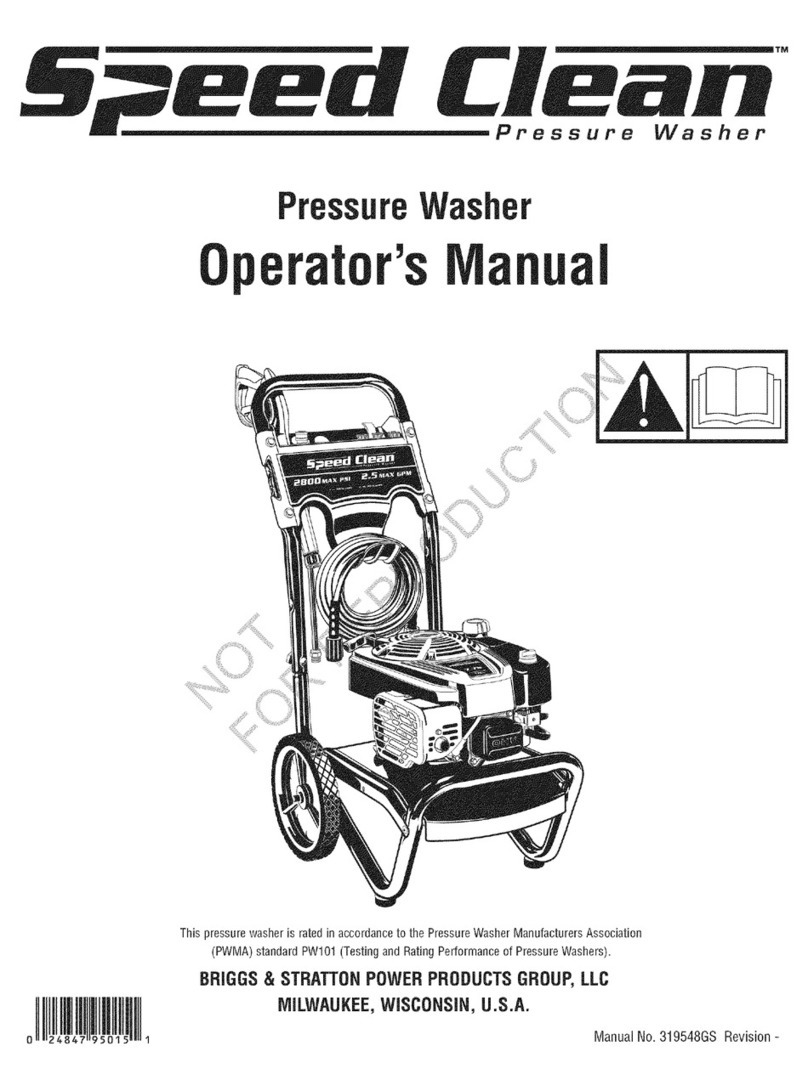 Briggs & Stratton Speed Clean Operator's manual