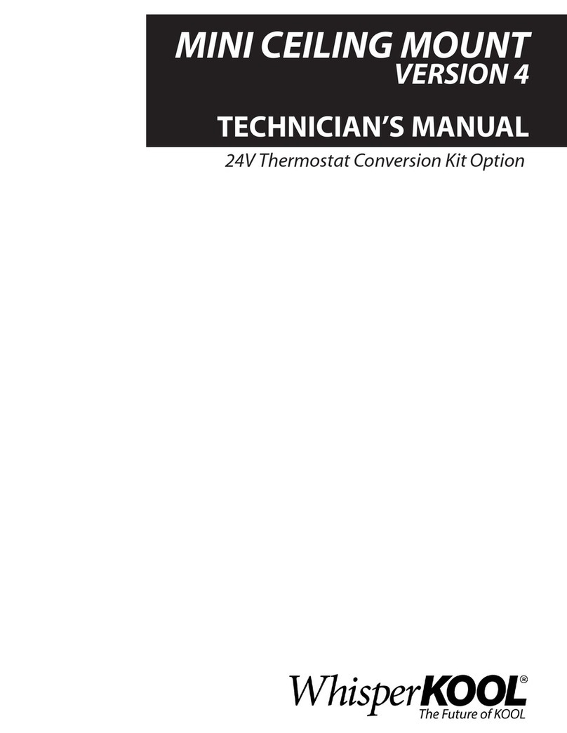 WHISPER KOOL Mini Ceiling Mount Technician manual