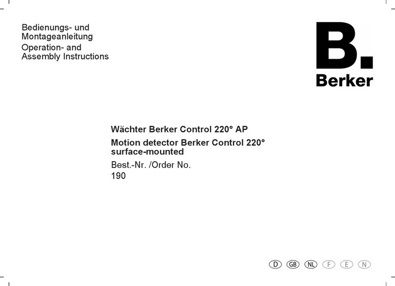Berker Control 220 Operation and assembly instructions