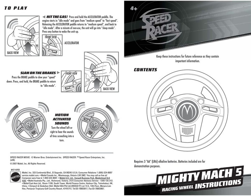 Mattel SPEED RACER MIGHTY MACH 5 instructions
