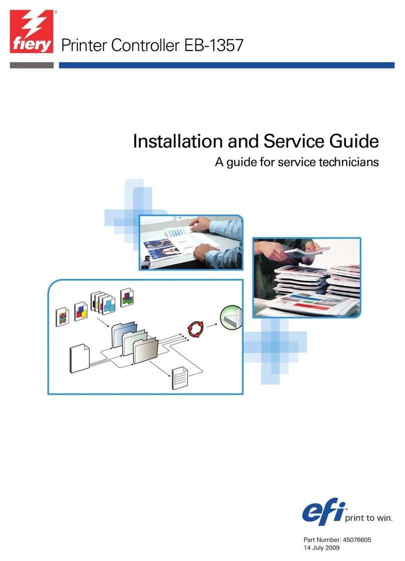 EFI fiery EB-1357 Installation and service guide