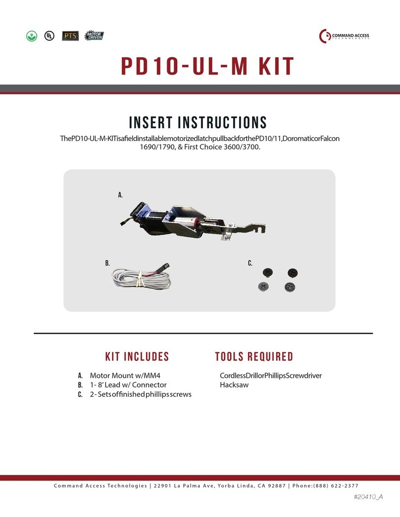 Command access PD10-UL-M-KIT User manual