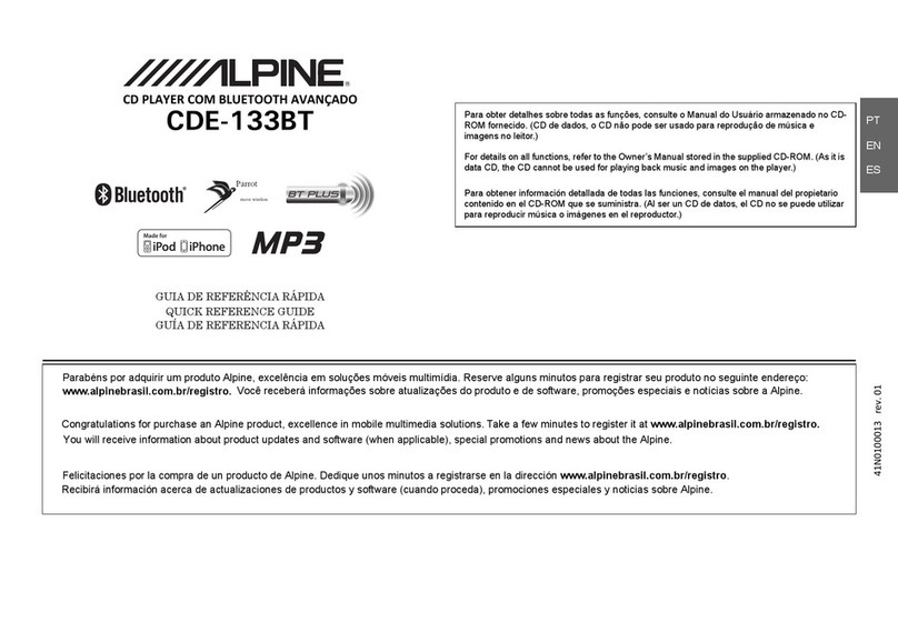 Alpine CDE-133BT User manual