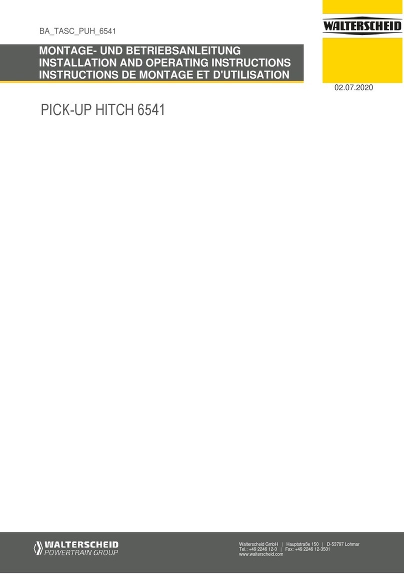 WALTERSCHEID 6541 Installation and operating instructions WALTERSCHEID 6541 Installation and operating instructions