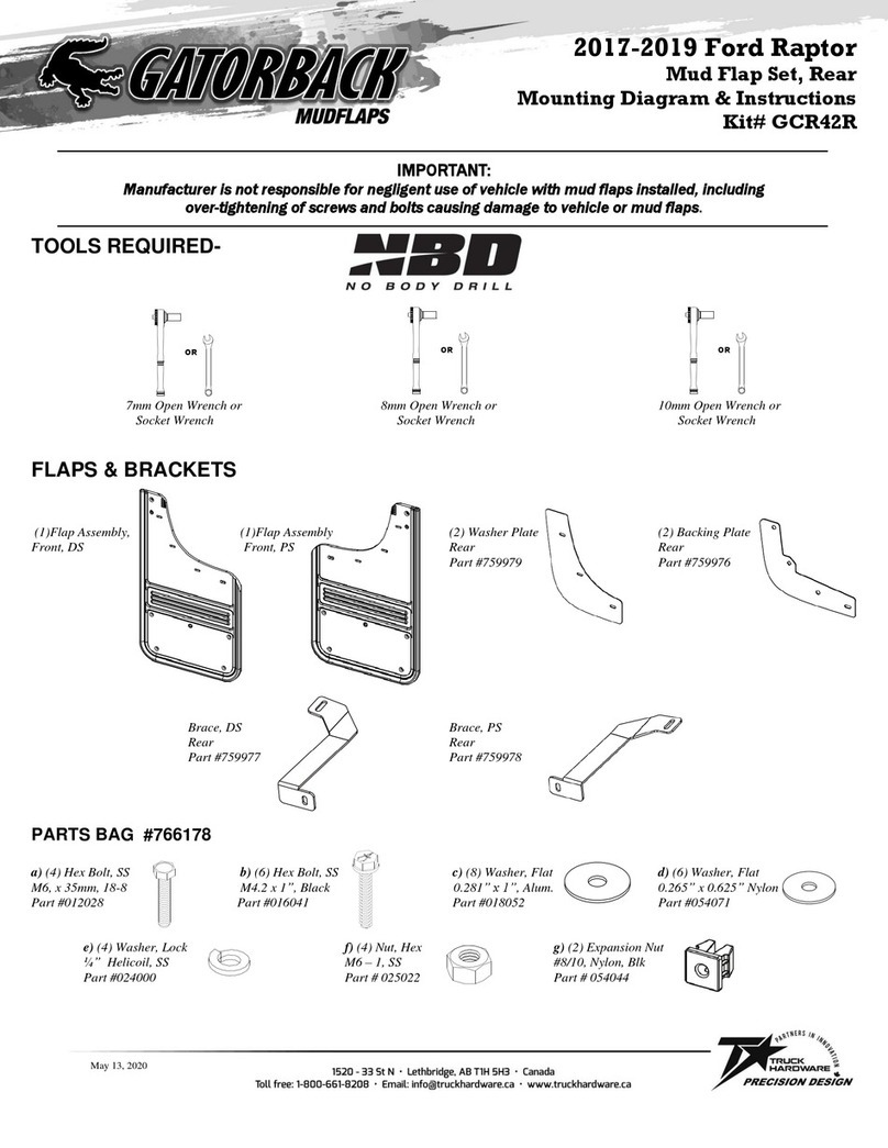 Truck Hardware Gatorback GCR42R Mounting Diagram & Instructions Truck Hardware Gatorback GCR42R Mounting Diagram & Instructions