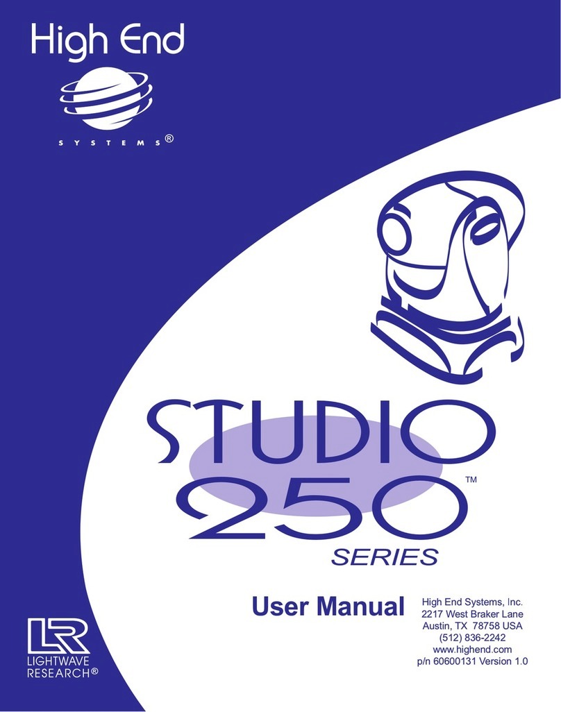 Lightwave Research High End Systems Studio 250 Series user manual