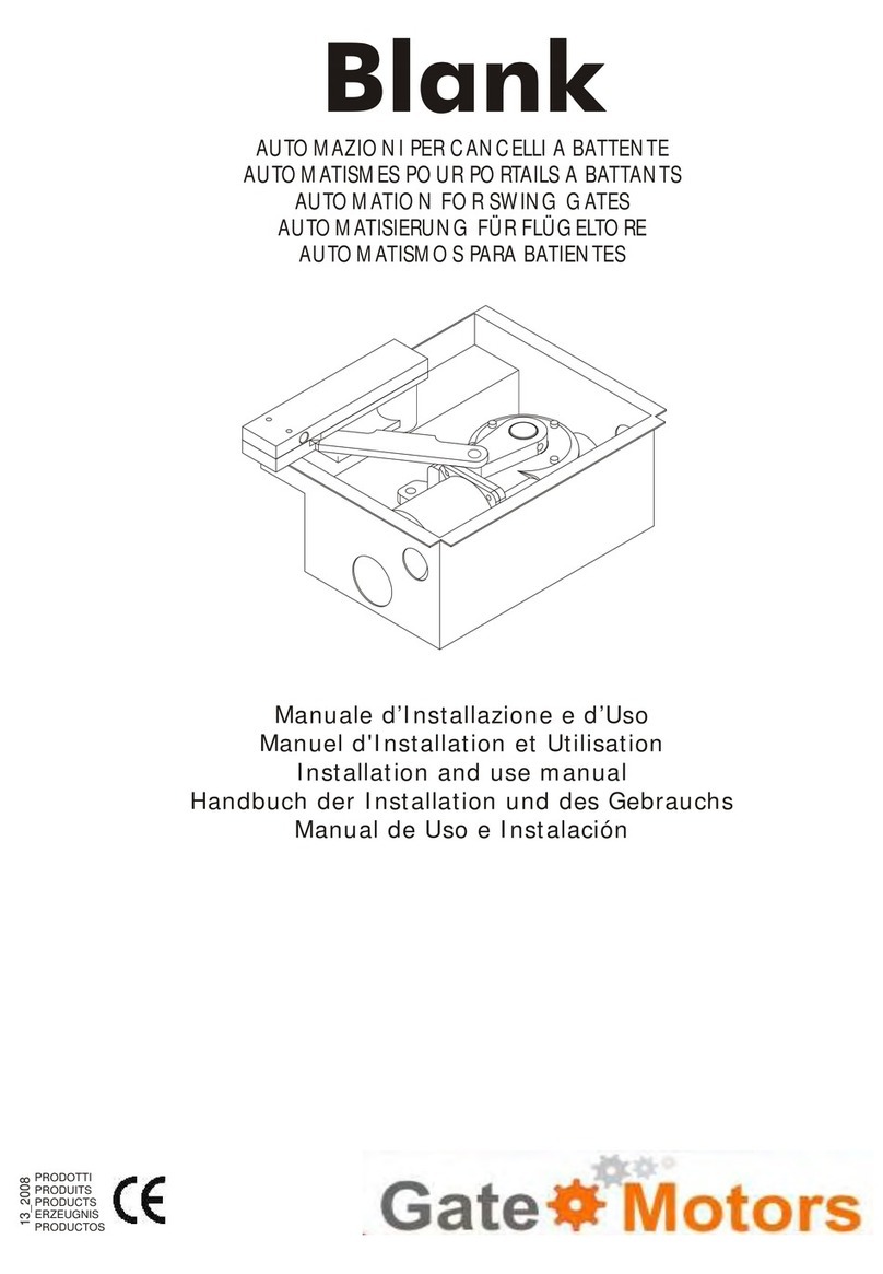 Gate Motors Blank Installation and use manual