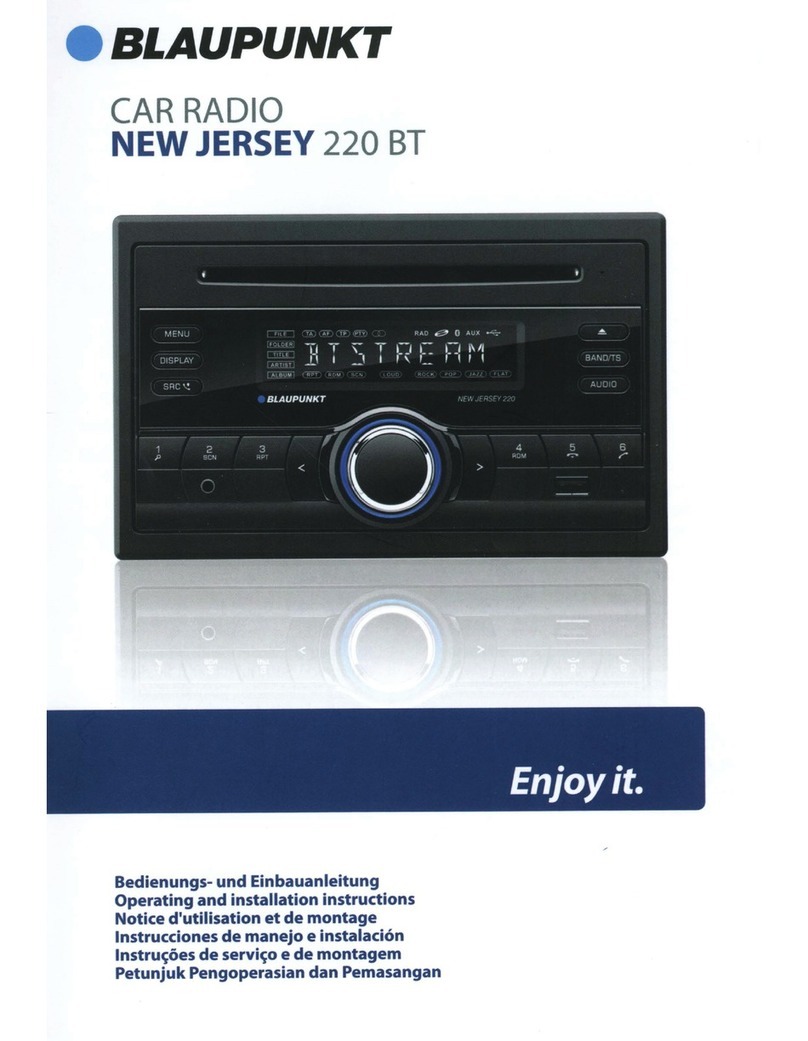 Blaupunkt NEW JERSEY 220 BT Operating and installation instructions