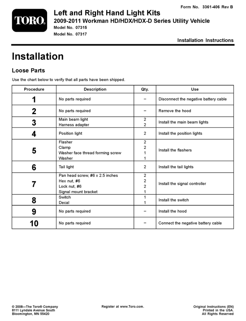 Toro 07315 installation instructions