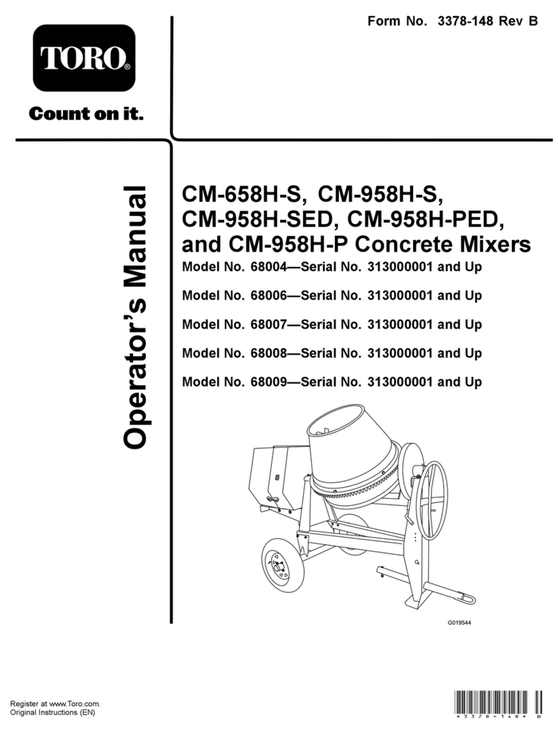 Toro CM-658H-S Operator's manual Toro CM-658H-S Operator's manual