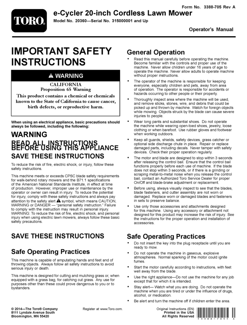 Toro e-cycler 20360 User manual
