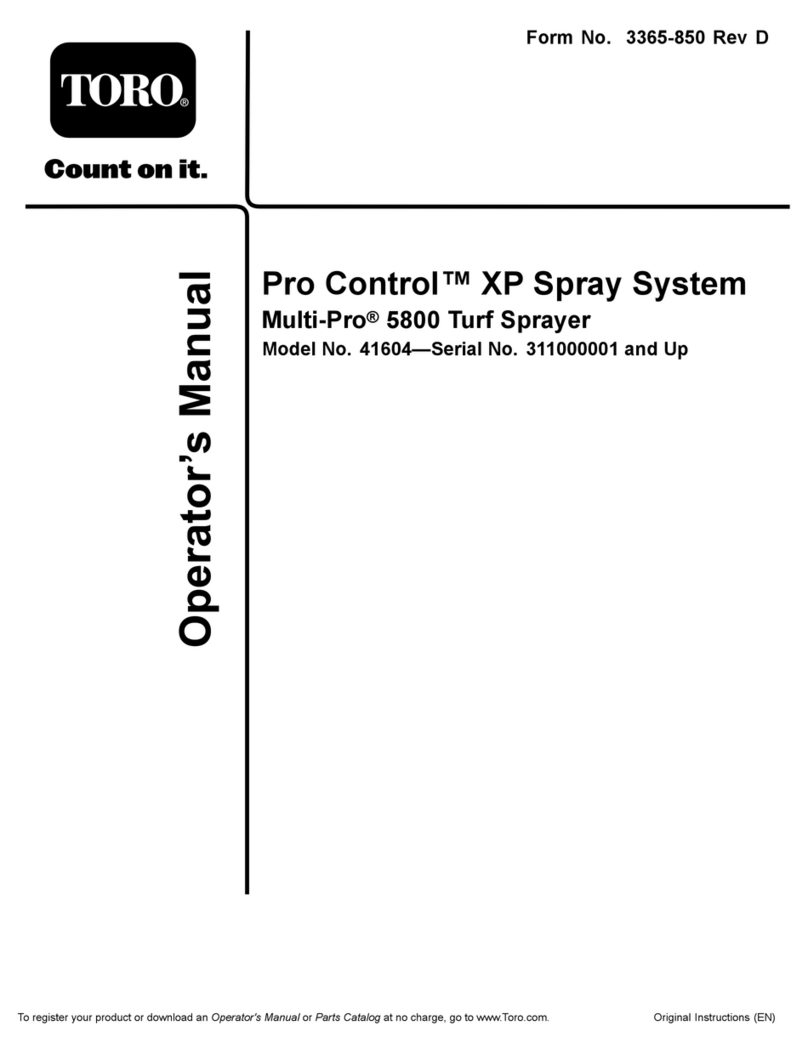 Toro Pro Control XP Operator's manual