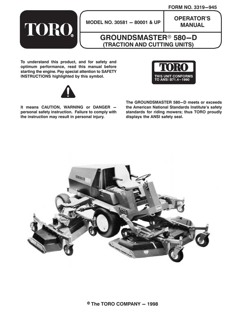 Toro Groundsmaster 580-D User manual Toro Groundsmaster 580-D User manual