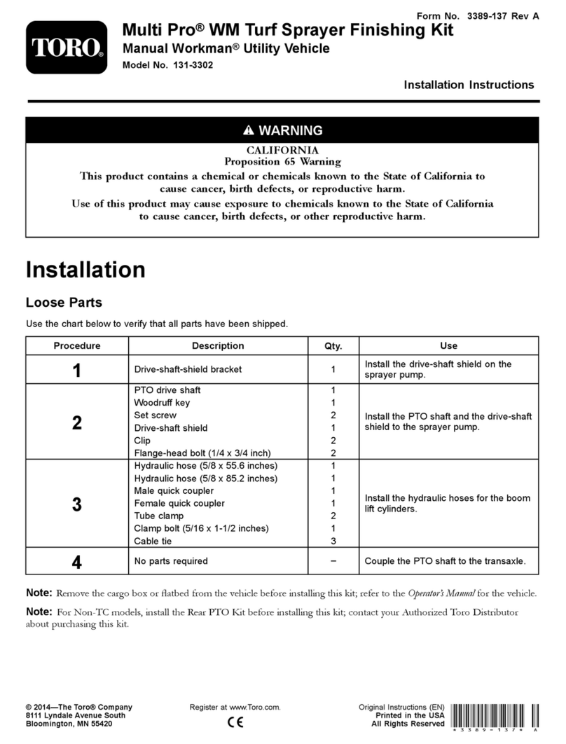 Toro 131-3302 installation instructions