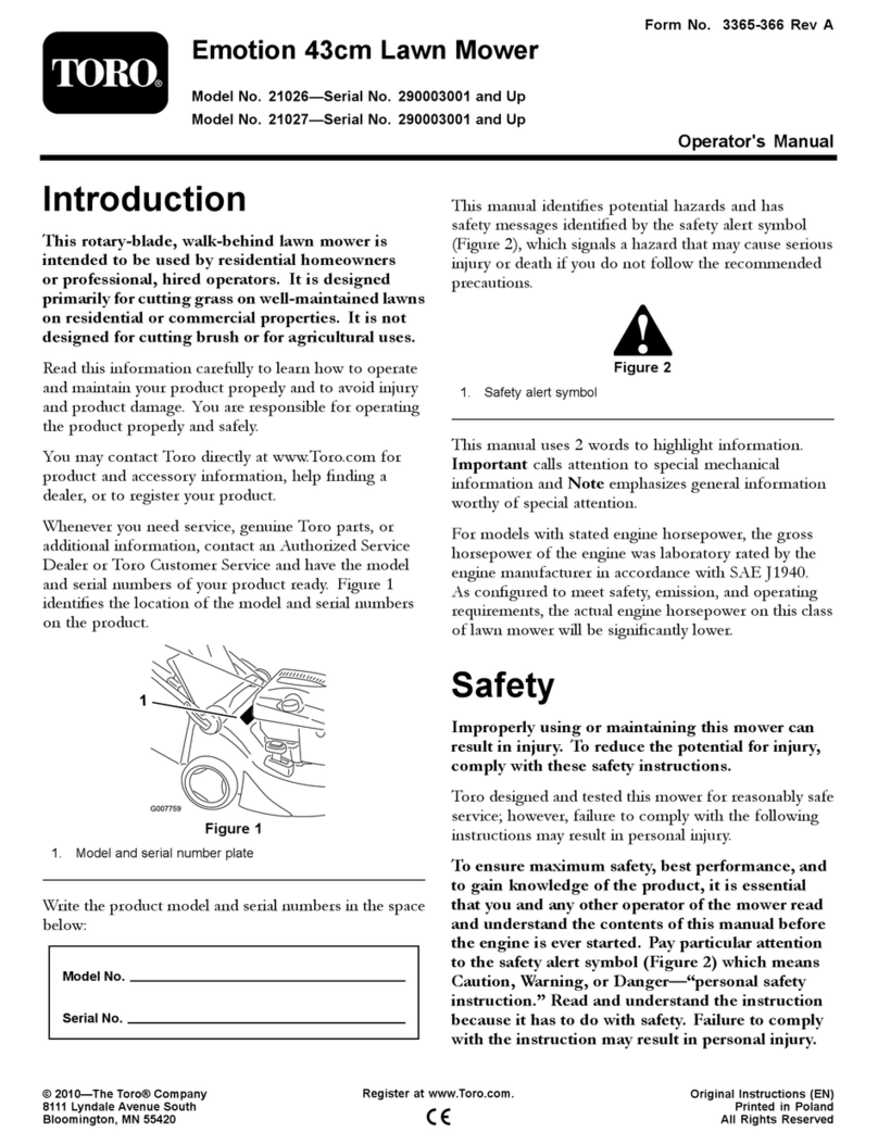 Toro Emotion User manual