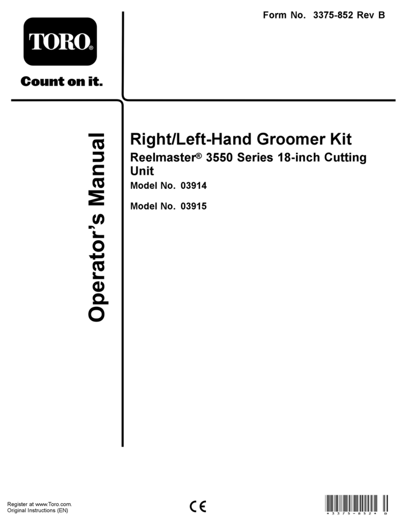 Toro reelmaster 3550 series Operator's manual