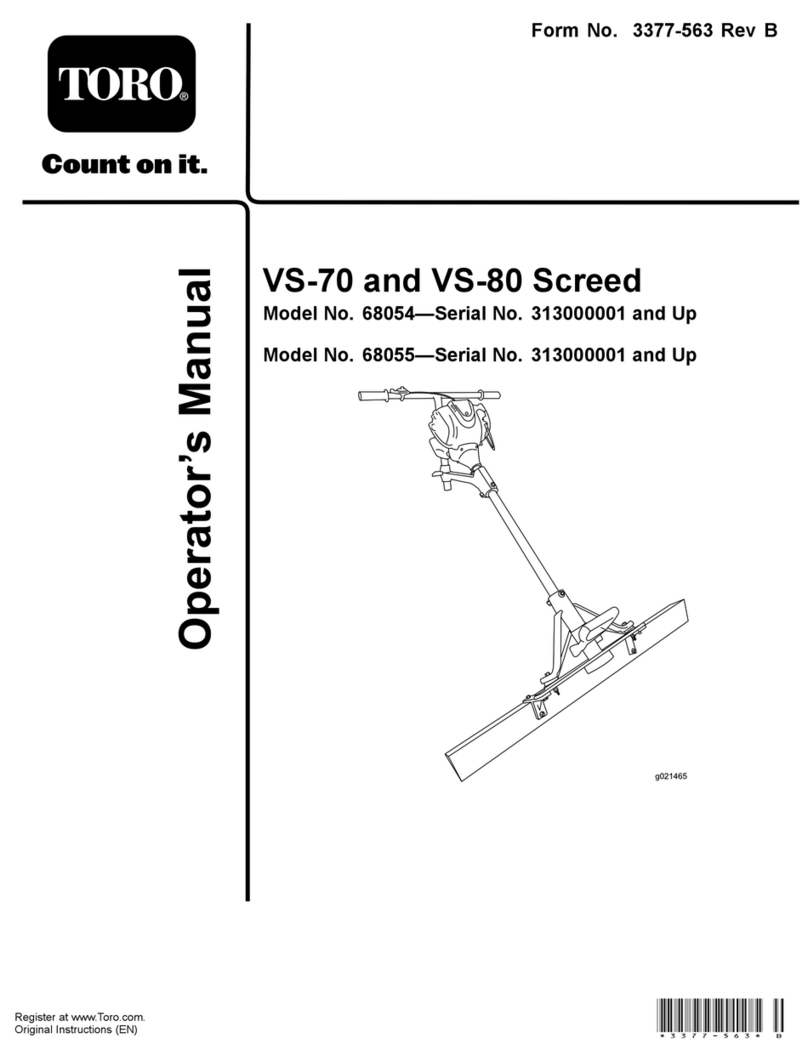 Toro VS-70 Operator's manual
