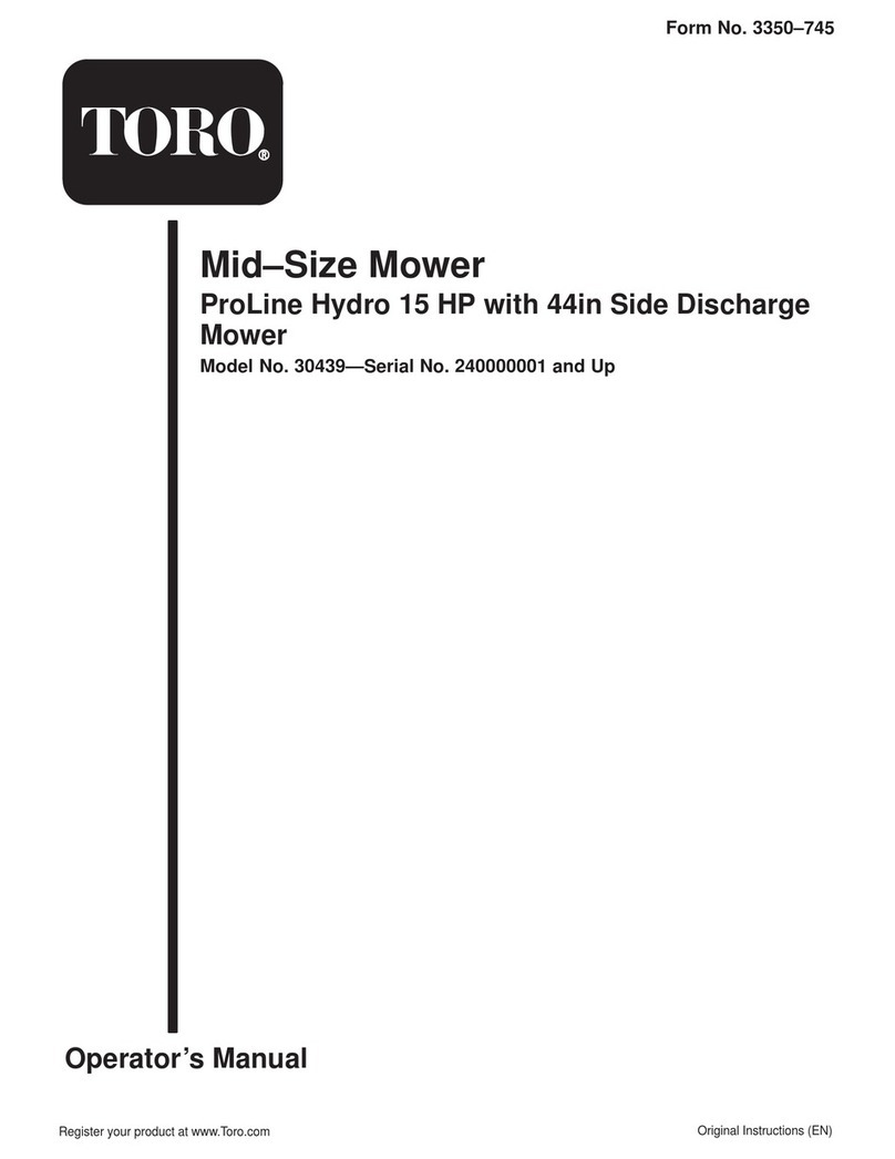 Toro ProLine Hydro User manual