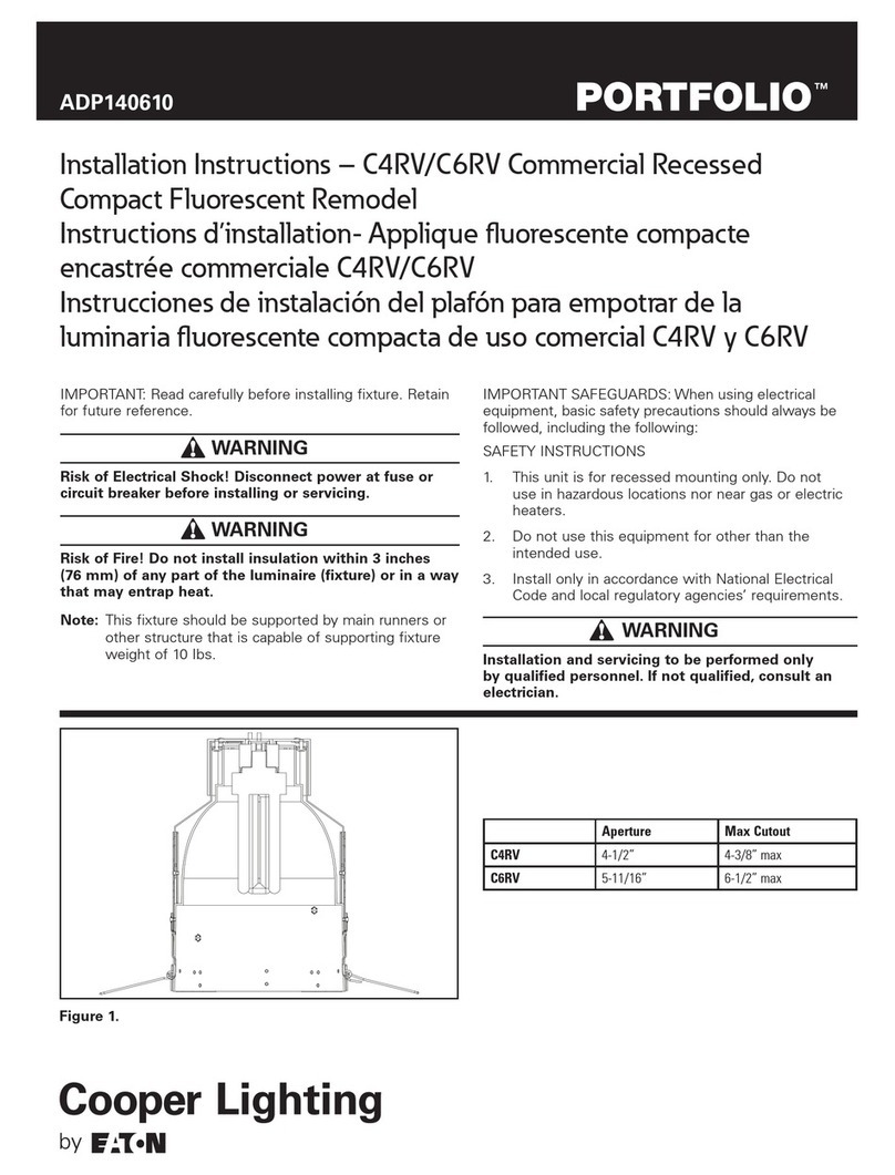 Eaton Cooper Lighting Portfolio C4RV installation instructions