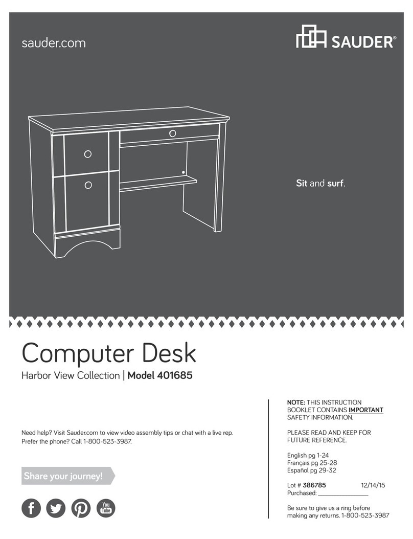 Sauder Harbor View 401685 Instruction booklet