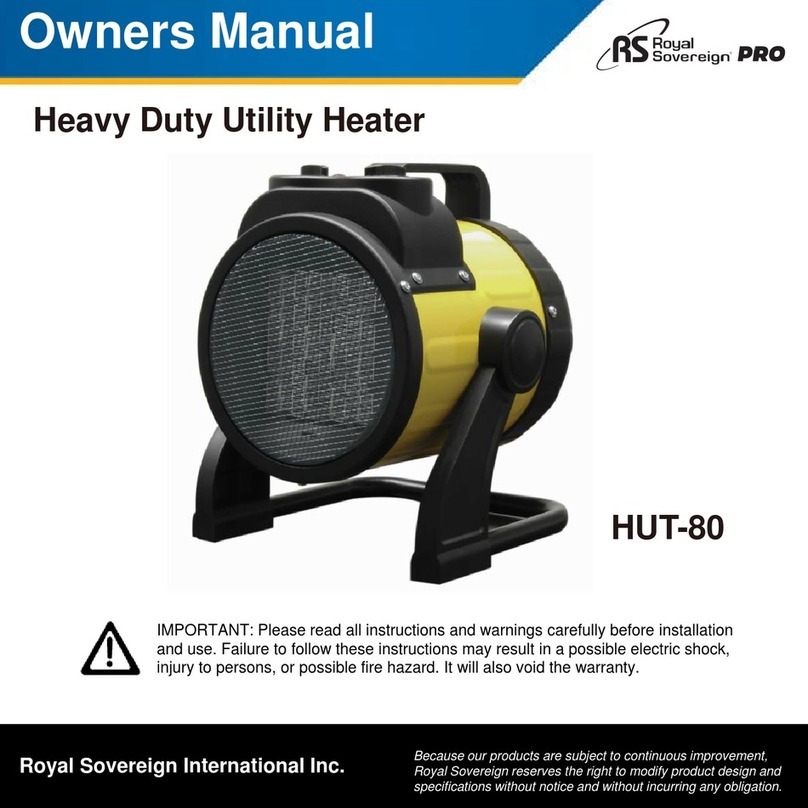 Royal Sovereign Pro HUT-80 owner's manual Royal Sovereign Pro HUT-80 owner's manual