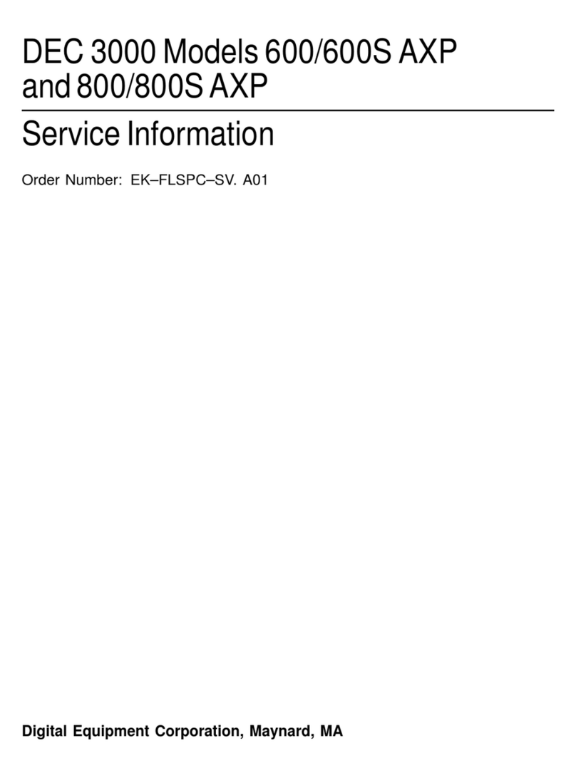 Digital Equipment DEC 3000 600 AXP Operating and installation instructions