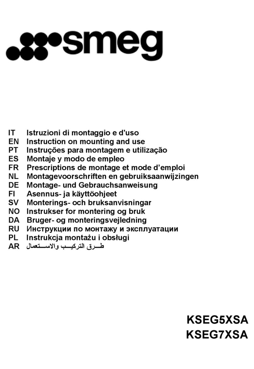 Smeg KSEG5XSA Instruction on mounting and use