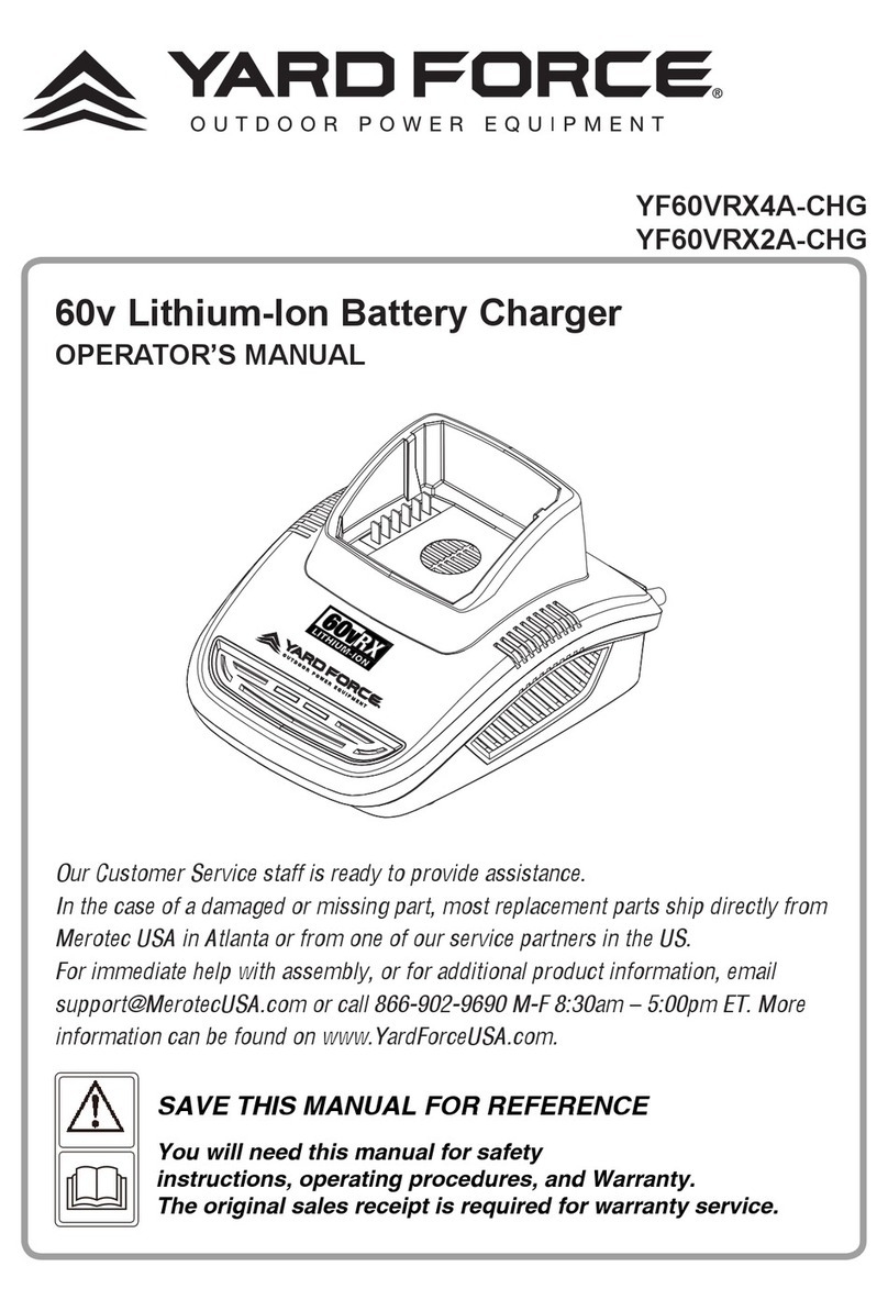 Yard force YF60VRX4A-CHG Operator's manual Yard force YF60VRX4A-CHG Operator's manual