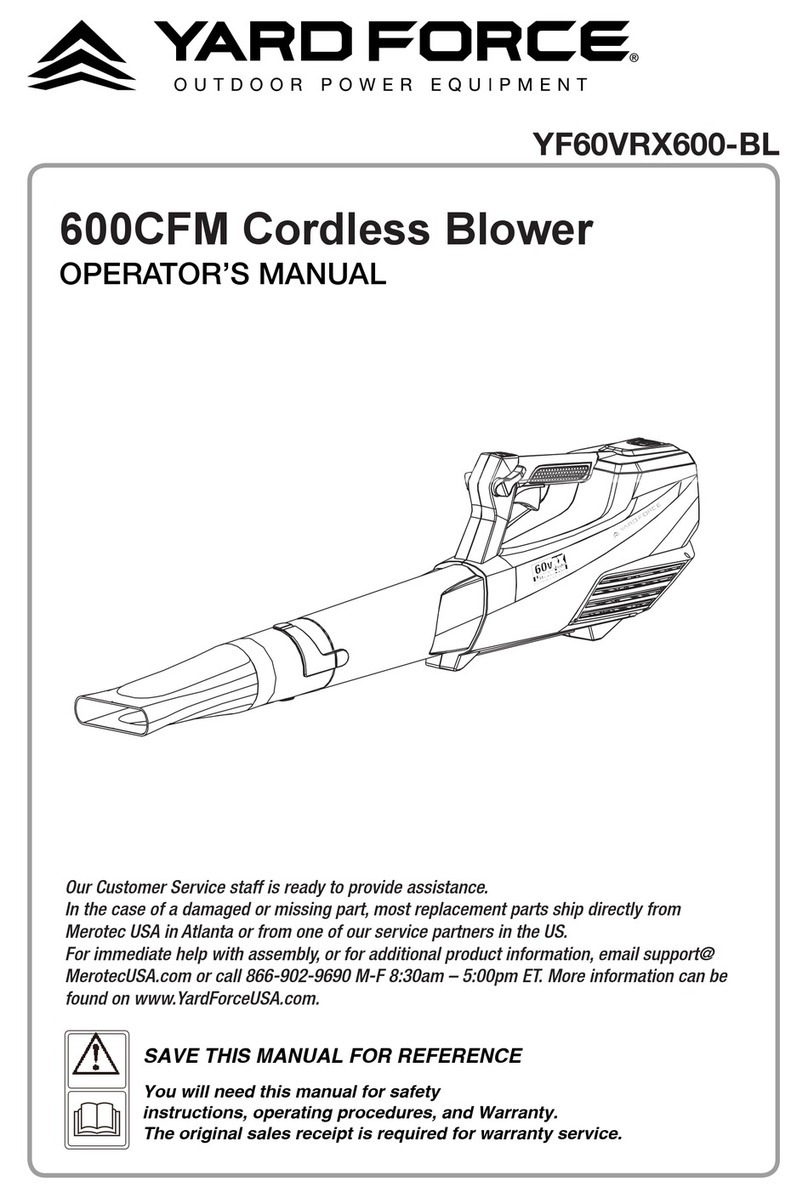 Yard force YF60VRX600-BL User manual