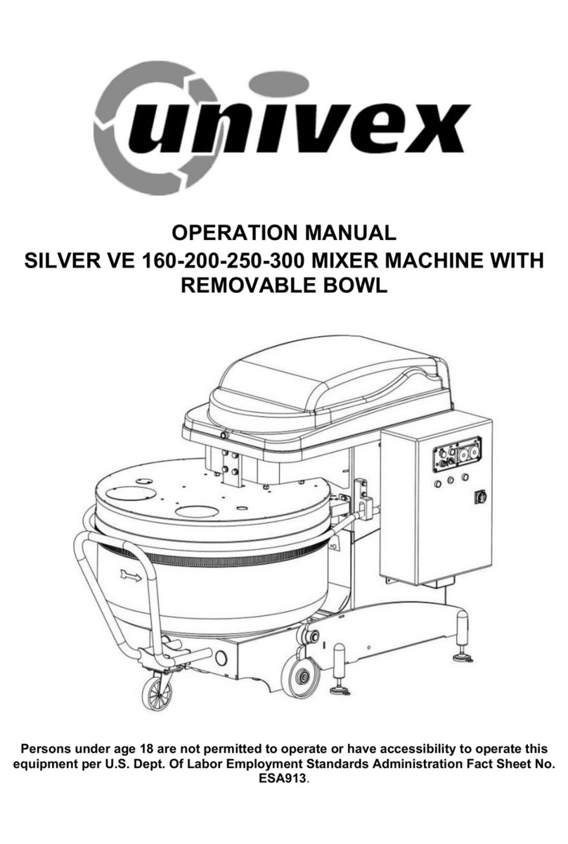 Univex Silver VE 160 Operation manual