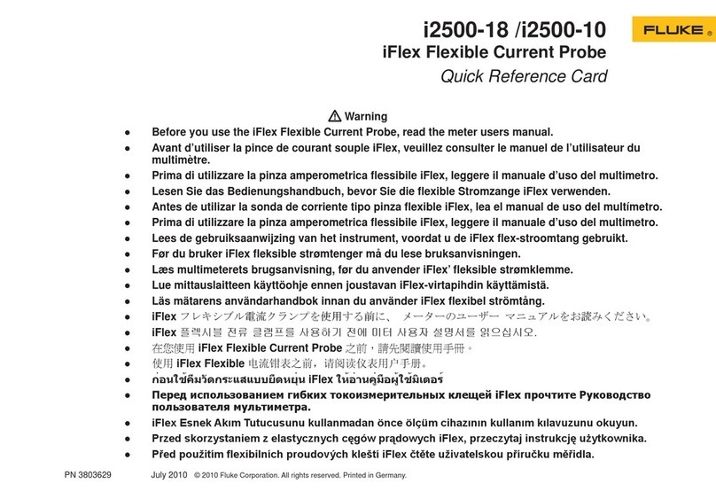 Fluke iFlex i2500-18 Reference guide