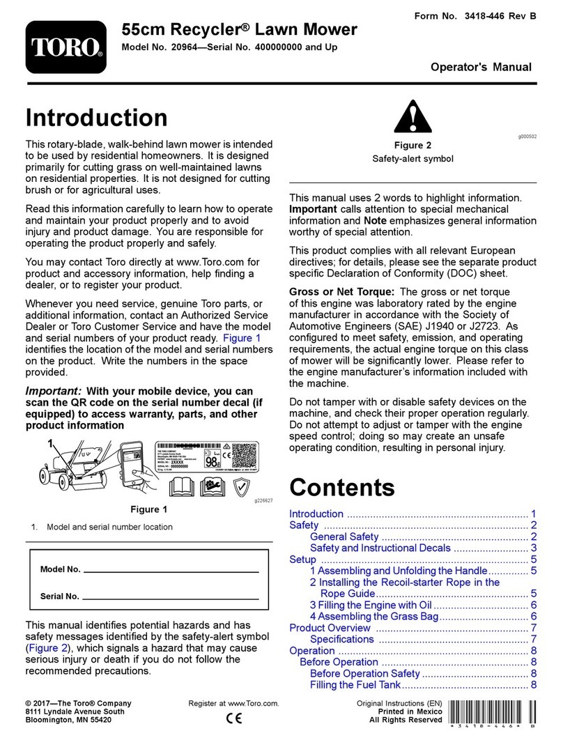 Toro Recycler 20964 User manual