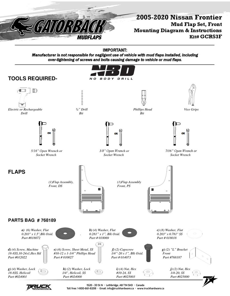 Gatorback Mudflaps GCR53F Guide