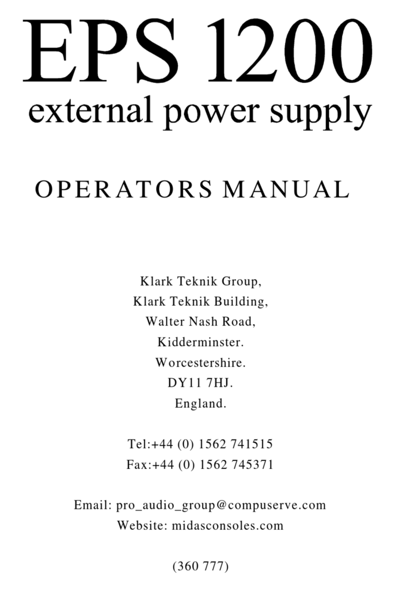 Midas EPS 1200 Operator's manual