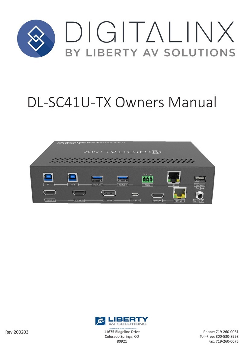 LIBERTY AV SOLUTIONS DIGITALINX DL-SC41U-TX owner's manual