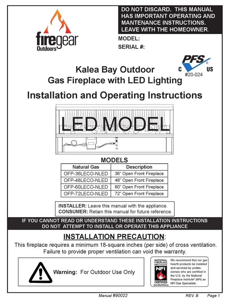 Firegear KALEA BAY Installation and operating instructions Firegear KALEA BAY Installation and operating instructions