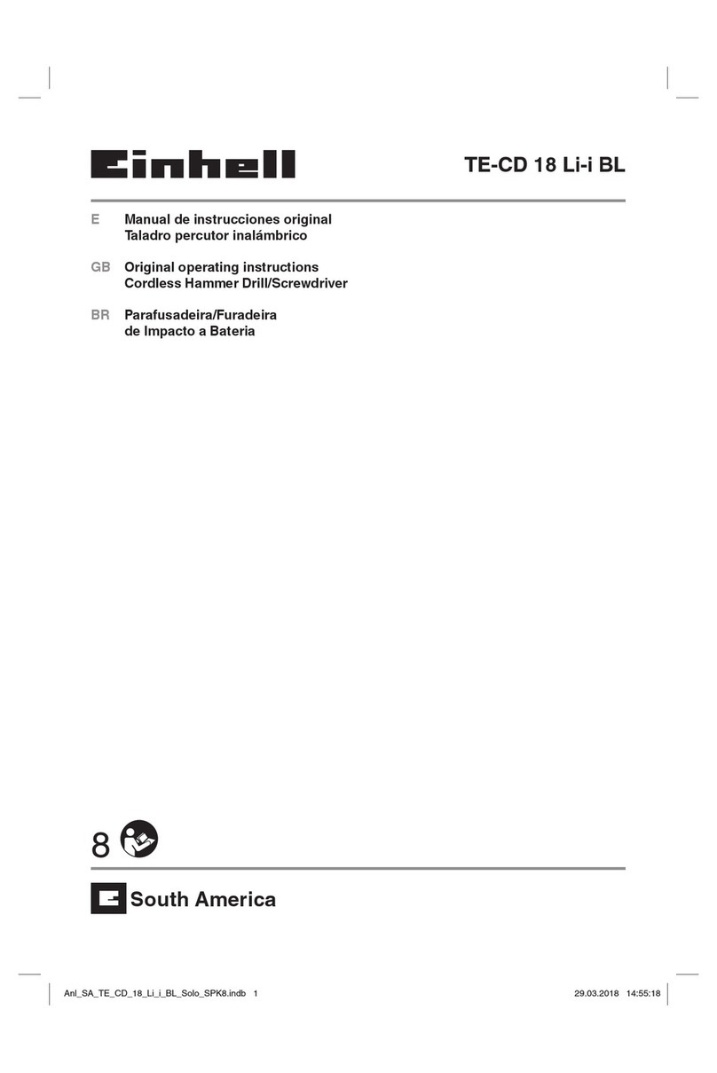 EINHELL TE-CD 18 Li-i BL User manual