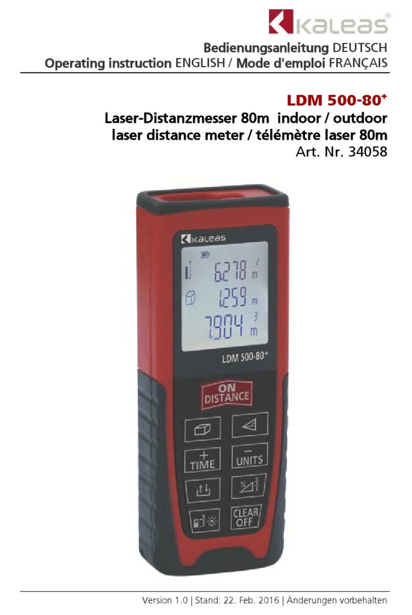 KALEAS LDM 500-80+ Operating	 instruction