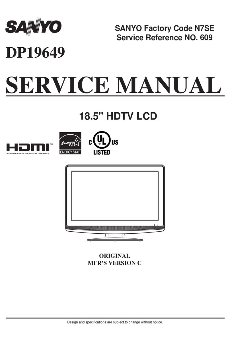 Sanyo DP19649 - 720p 18.5" LCD HDTV User manual Sanyo DP19649 - 720p 18.5" LCD HDTV User manual
