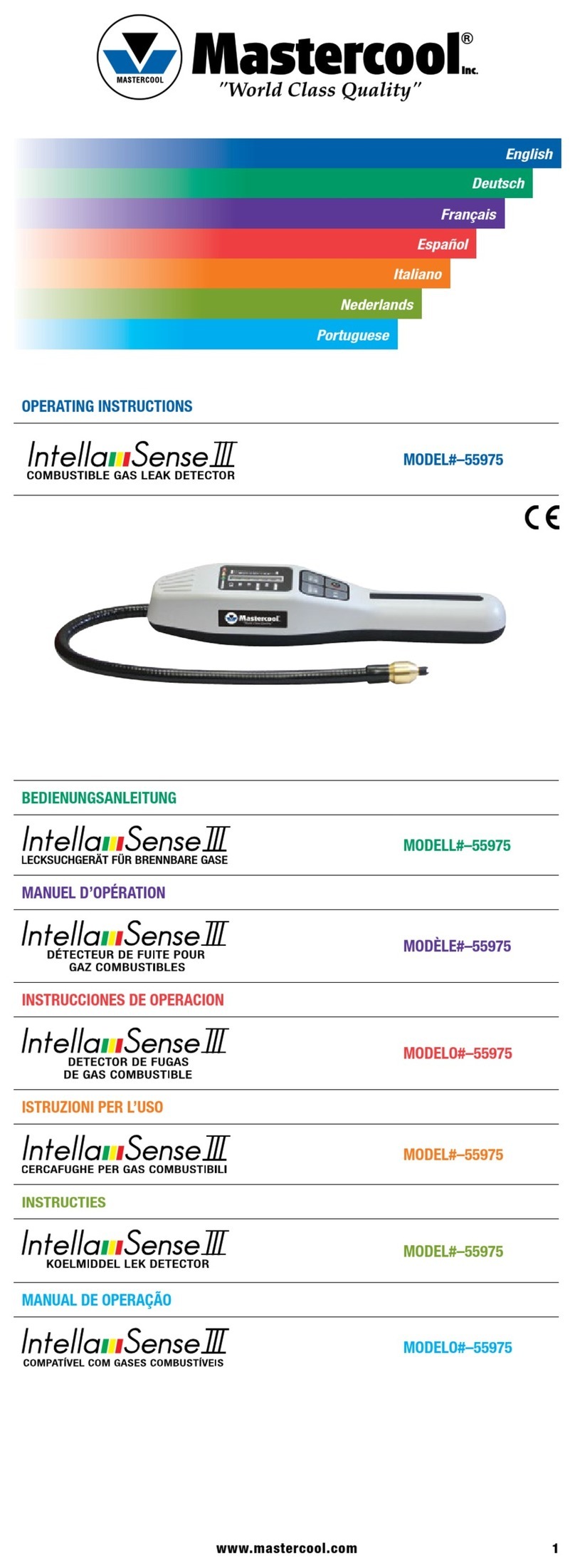Master cool Intella Sense III operating instructions Master cool Intella Sense III operating instructions