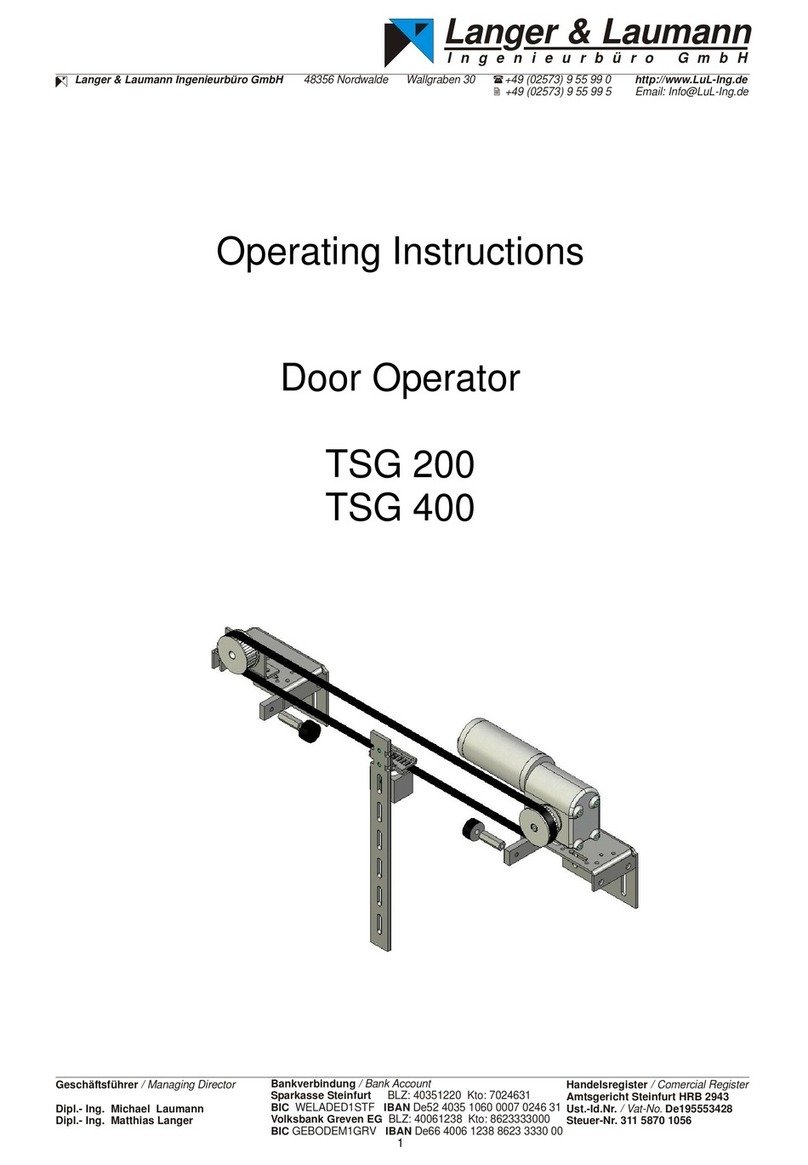 Langer & Laumann TSG 200 operating instructions