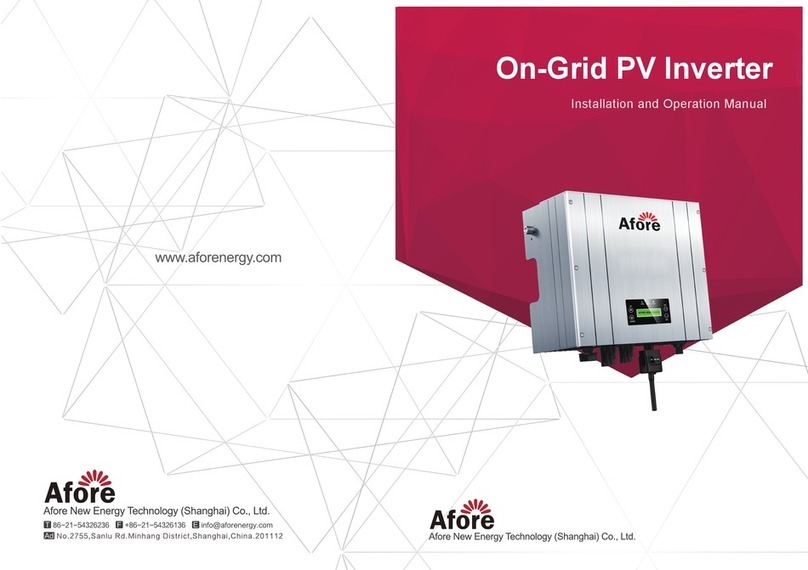 Afore HNS3000TL Installation and operation manual
