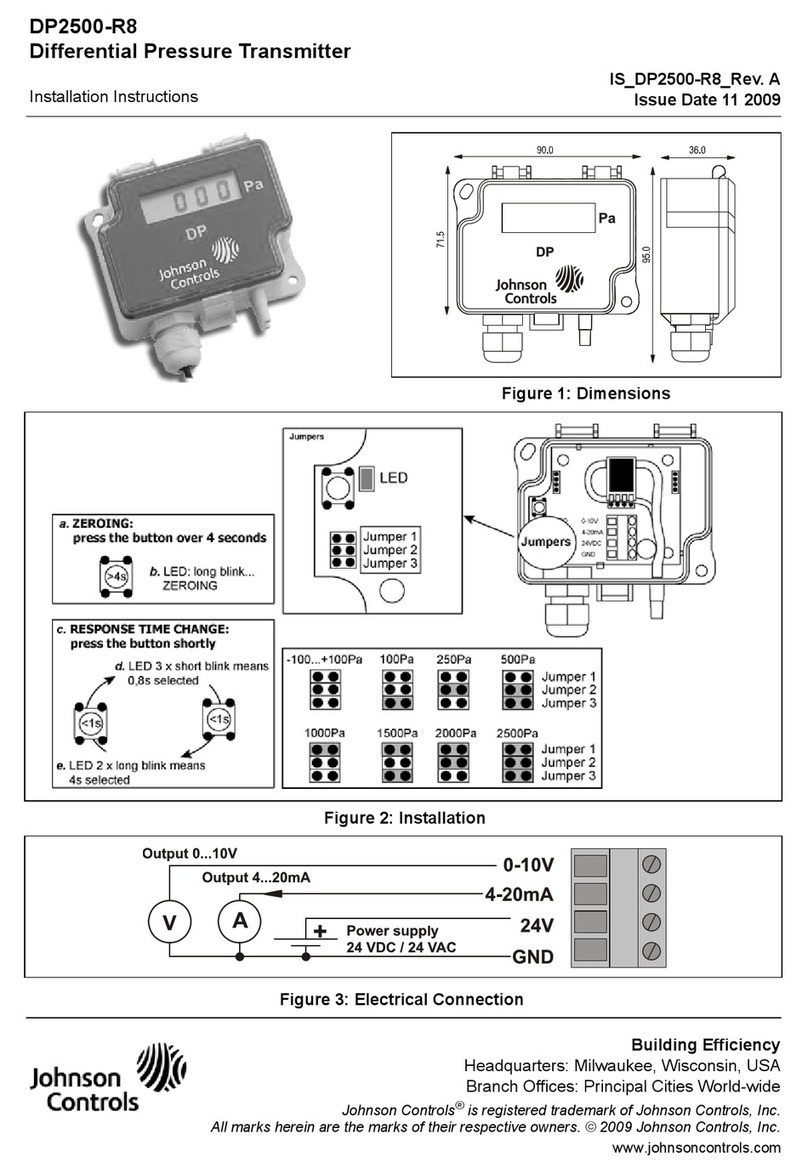 Johnson Controls DP2500-R8 User manual